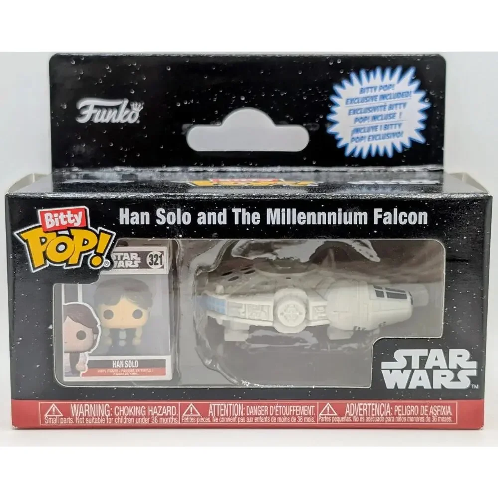 Funko Bitty Pop! STAR WARS Han Solo And The Millennium Falcon NEW ADORABLE box